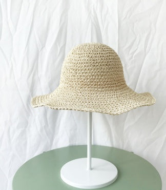 Summer Outing Sunscreen Hat for Women with Foldable Straw Hats Holiday Cool Hat Beach Hat